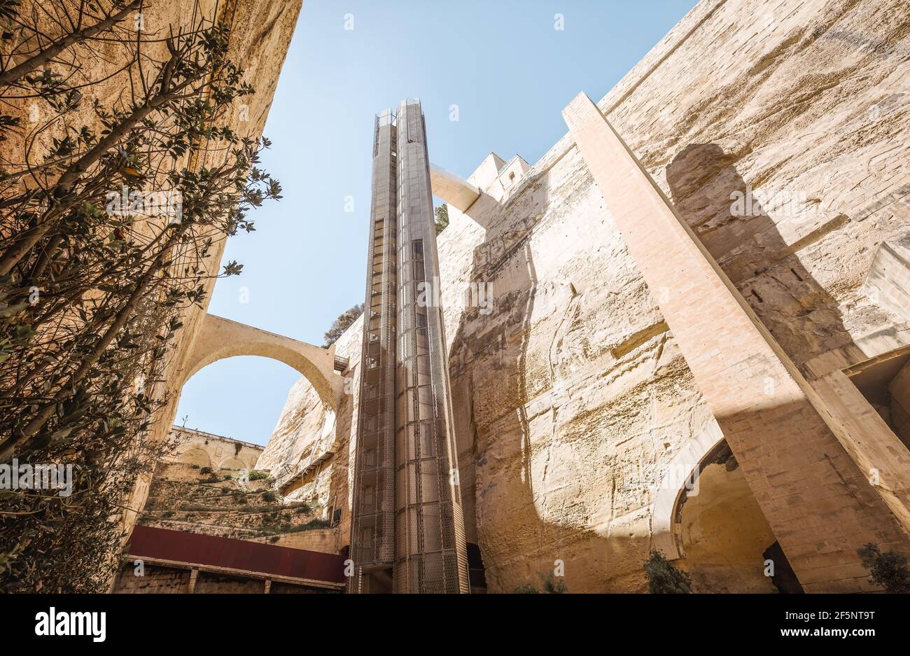 Barrakka Lift Valletta Malta Foto Stock