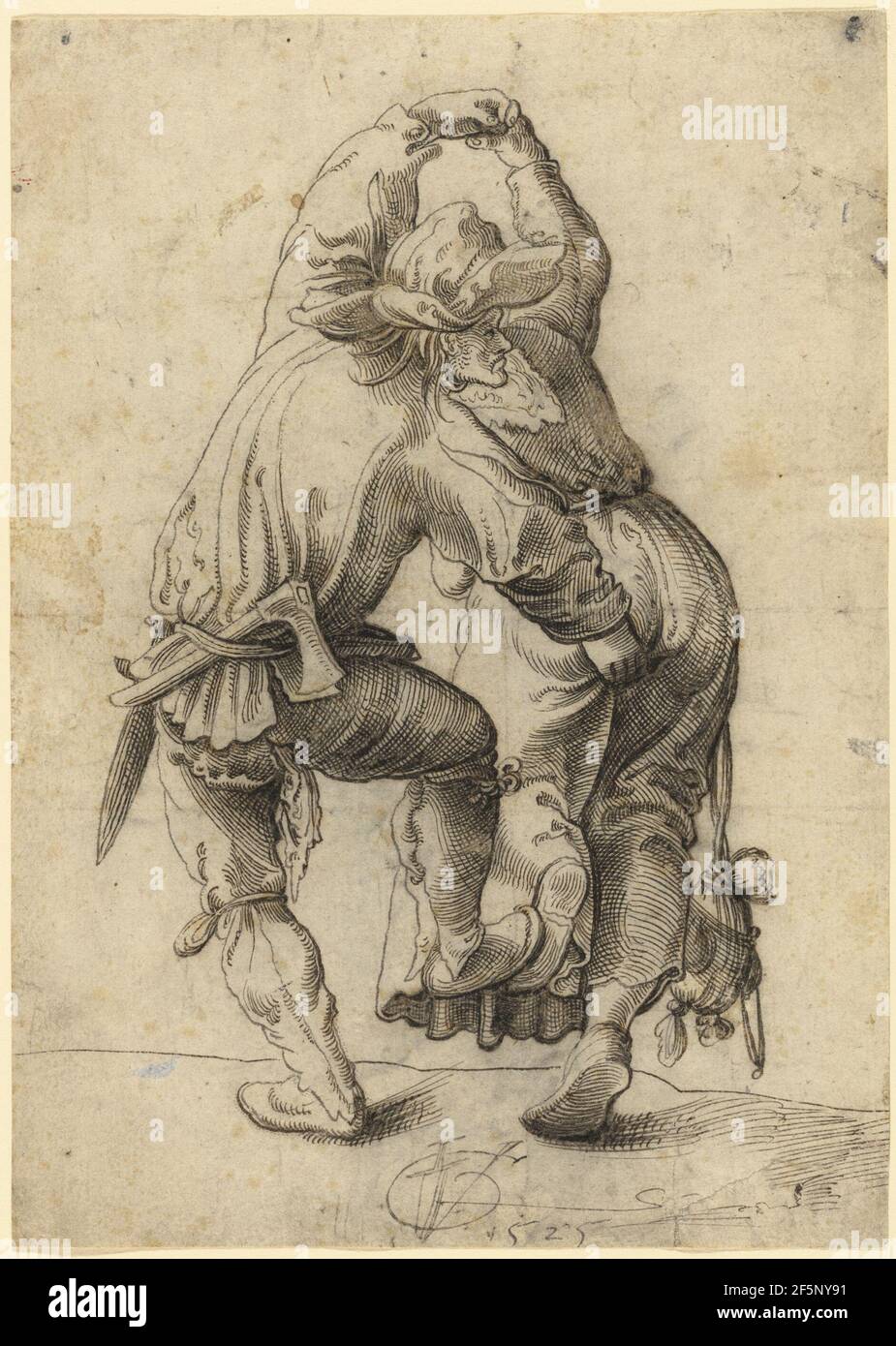 Coppia di persone che ballano. Urs Graf (Svizzera, circa 1485 - 1527) Foto Stock