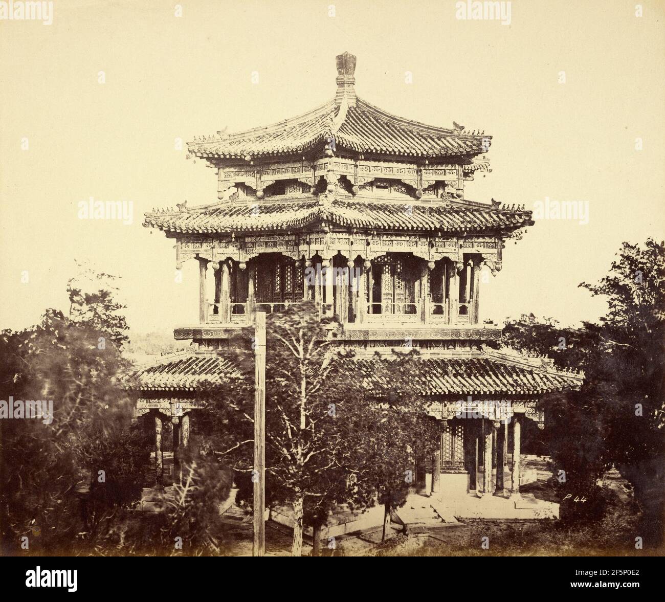 Il Grande Palazzo Imperiale, Yuen-Ming-Yuen, prima del Burning, Pechino. Foto Stock
