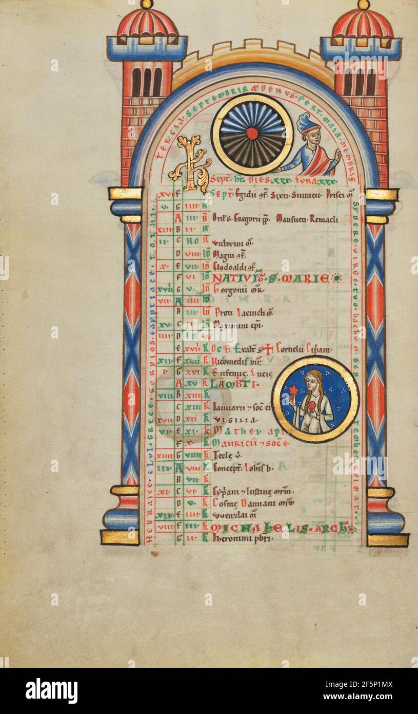 Germanico Cesare (?); segno zodiacale della Vergine. Sconosciuto Foto Stock