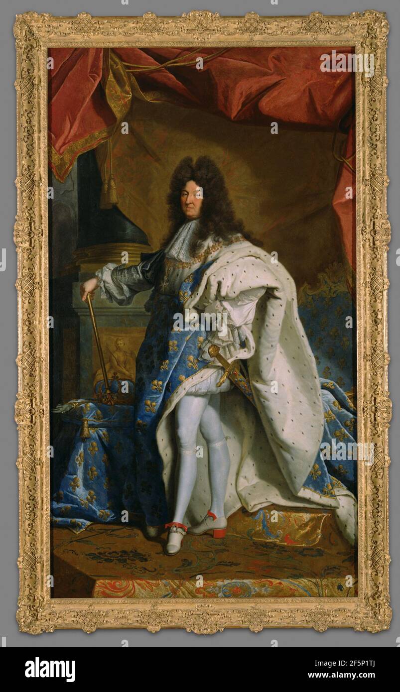Ritratto di Luigi XIV Dopo Hyacinthe Rigaud (francese, 1659 - 1743) Foto Stock