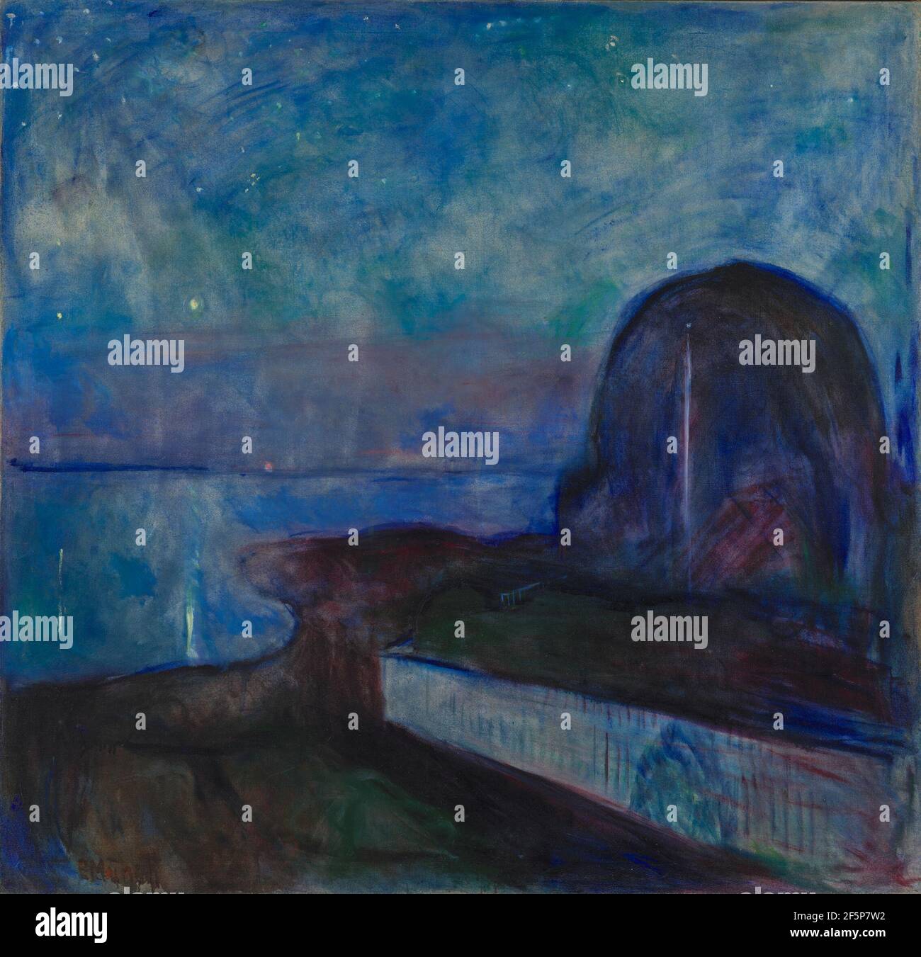 Notte stellata. Edvard Munch (norvegese, 1863 - 1944) Foto Stock