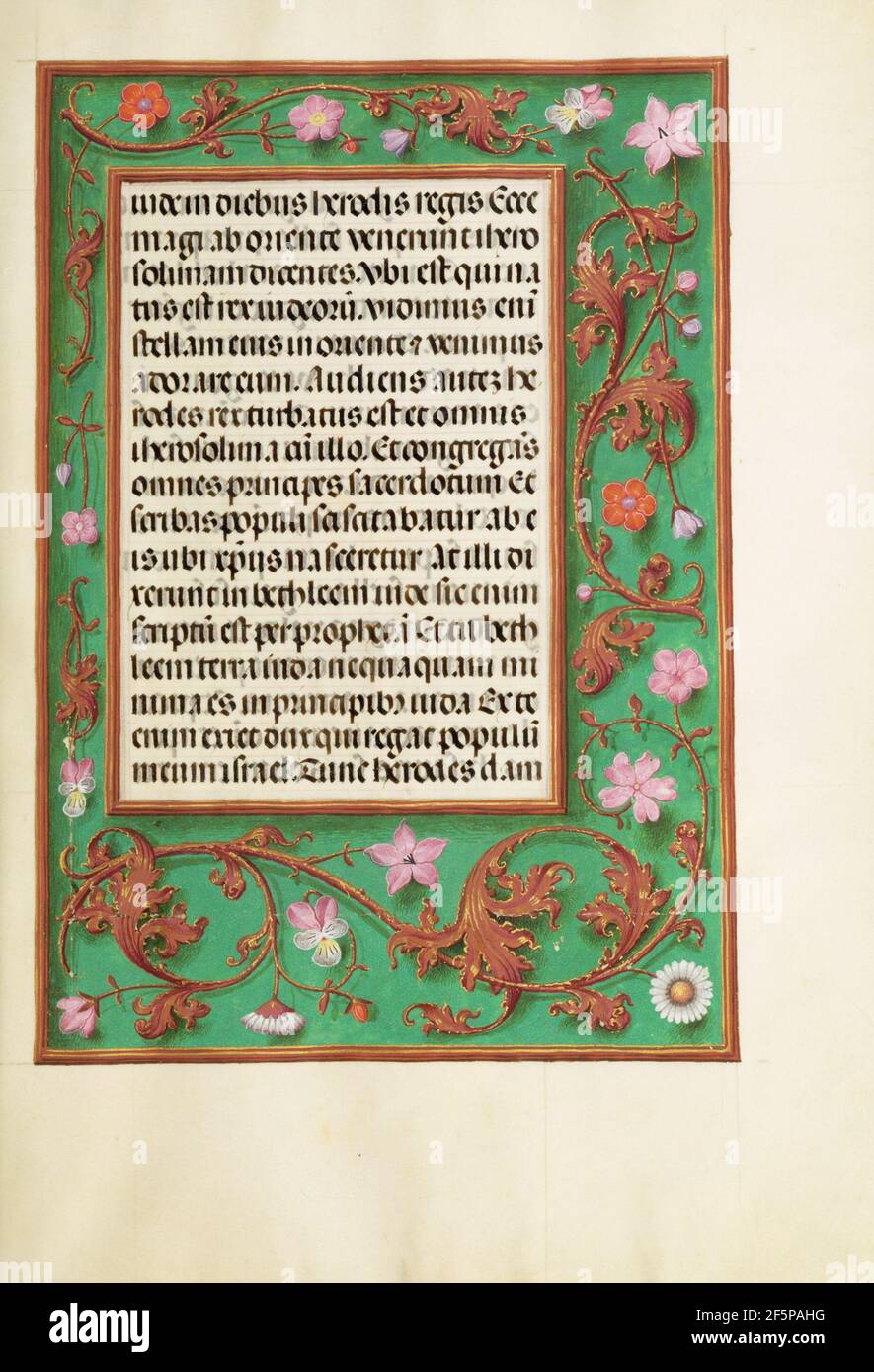 Pagina di testo decorata. Sconosciuto Foto Stock