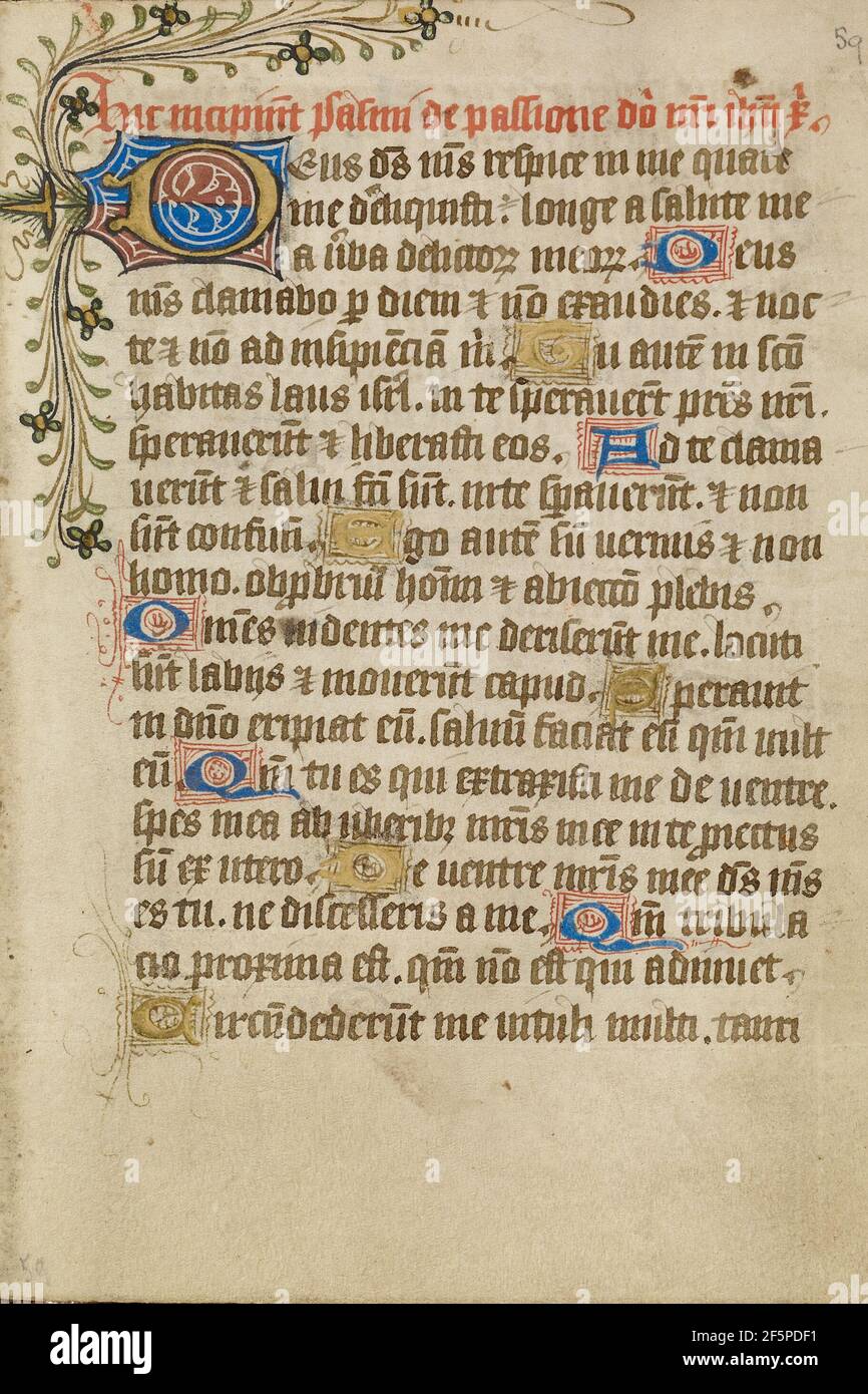 Pagina di testo decorata. Sconosciuto Foto Stock