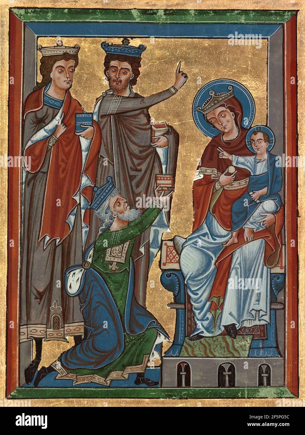 Due miniature da un saltero. Sconosciuto Foto Stock