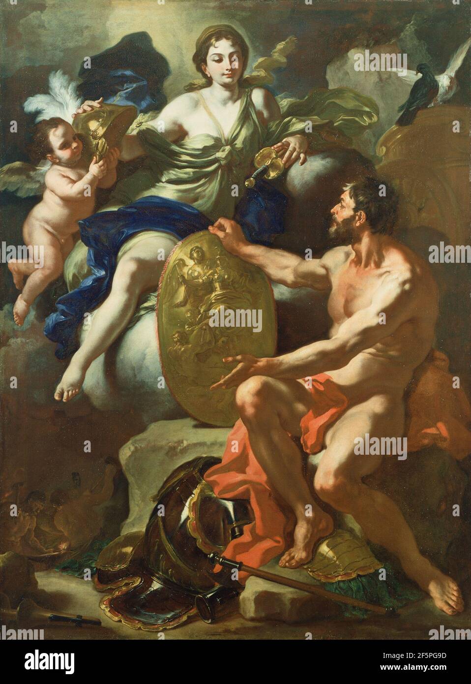 Venere alla Fucina di Vulcano. Francesco Solimena (italiano, 1657 - 1747) Foto Stock