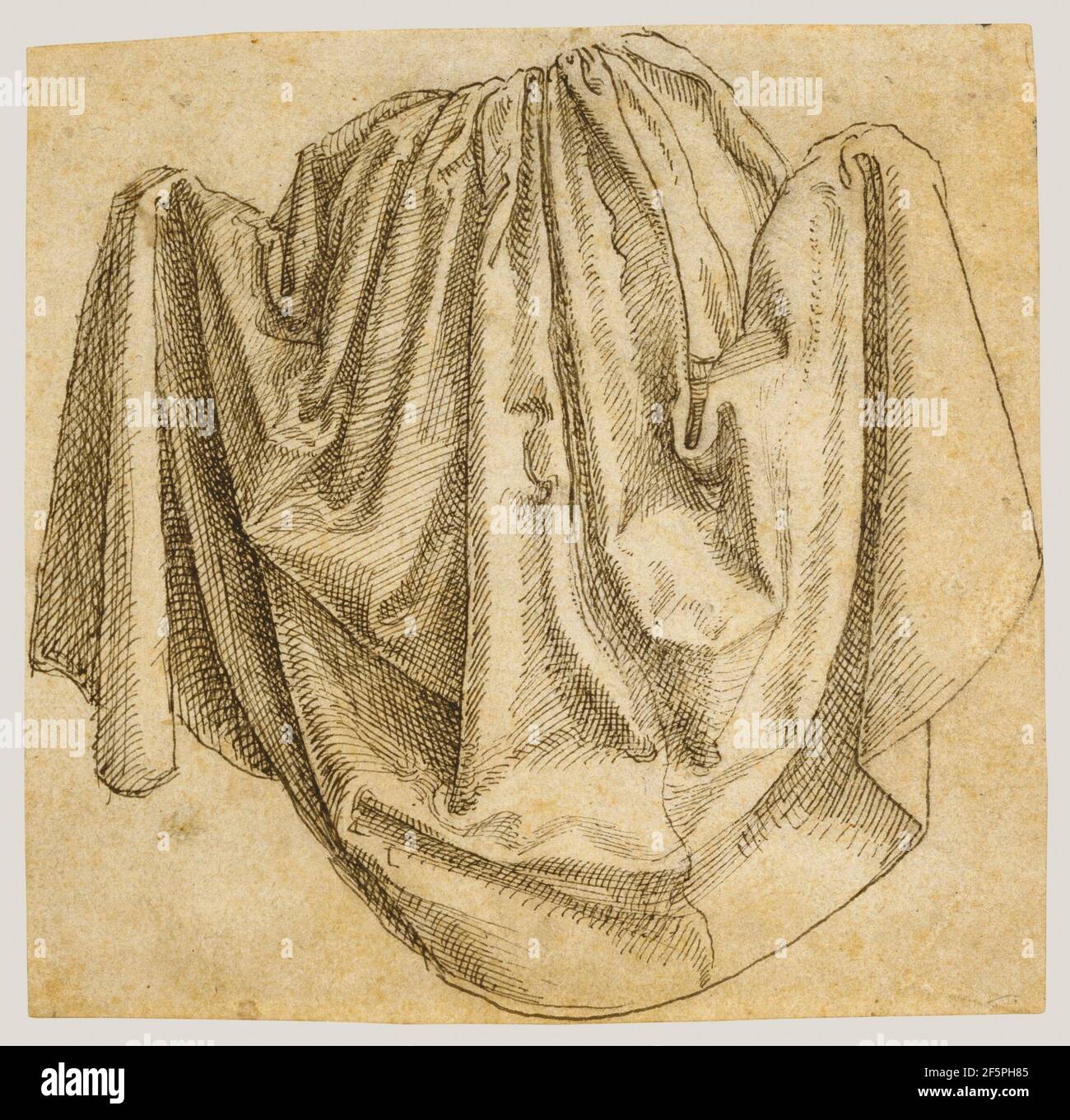 Studio di un drappeggio. Hans Brosamer (tedesco, circa 1500 - circa 1554) Foto Stock