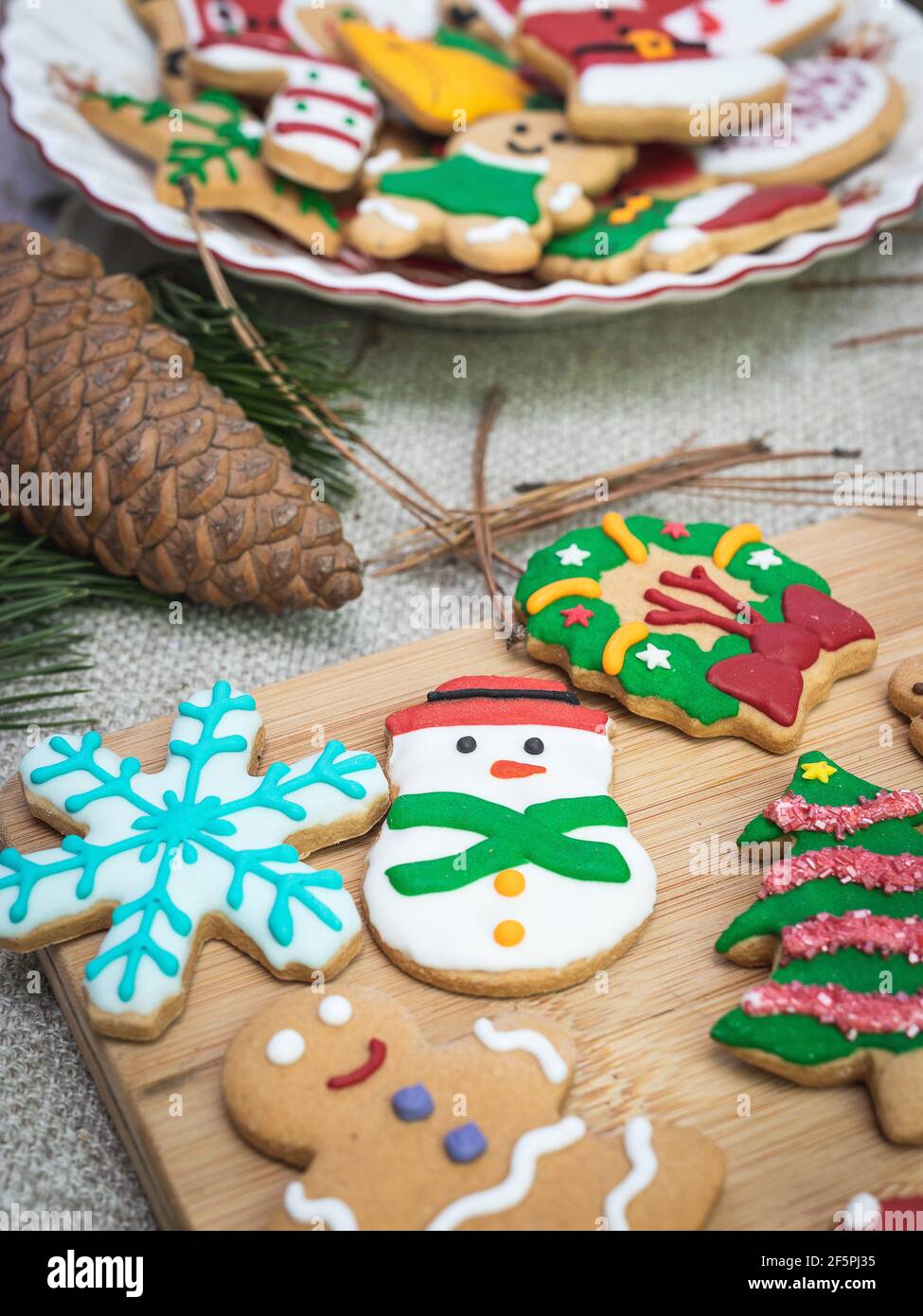 Christmast biscotti fatti in casa pan di zenzero Foto Stock