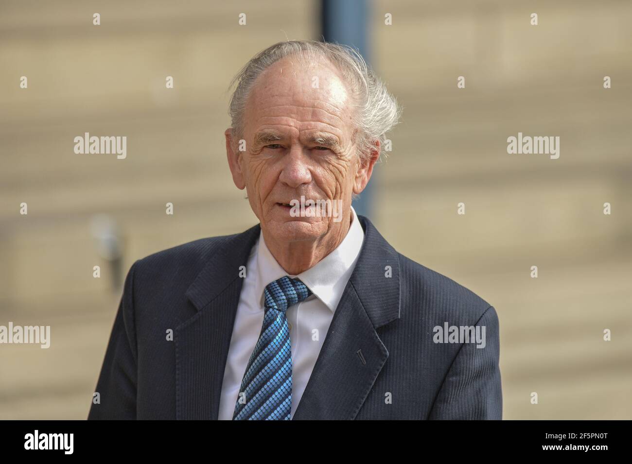 Leeds, England - 27 marzo 2021 - Ken Davy, CEO ad interim di Super League Europe, parla ai media prima del Rugby League Betfred Super League Round 1 Wakefield Trinity vs Leeds Rhinos allo Emerald Headingley Stadium di Leeds, Regno Unito Dean Williams/Alamy Live News Foto Stock