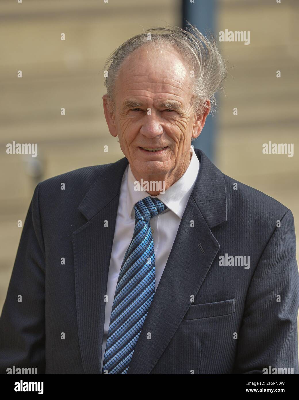 Leeds, England - 27 marzo 2021 - Ken Davy, CEO ad interim di Super League Europe, parla ai media prima del Rugby League Betfred Super League Round 1 Wakefield Trinity vs Leeds Rhinos allo Emerald Headingley Stadium di Leeds, Regno Unito Dean Williams/Alamy Live News Foto Stock