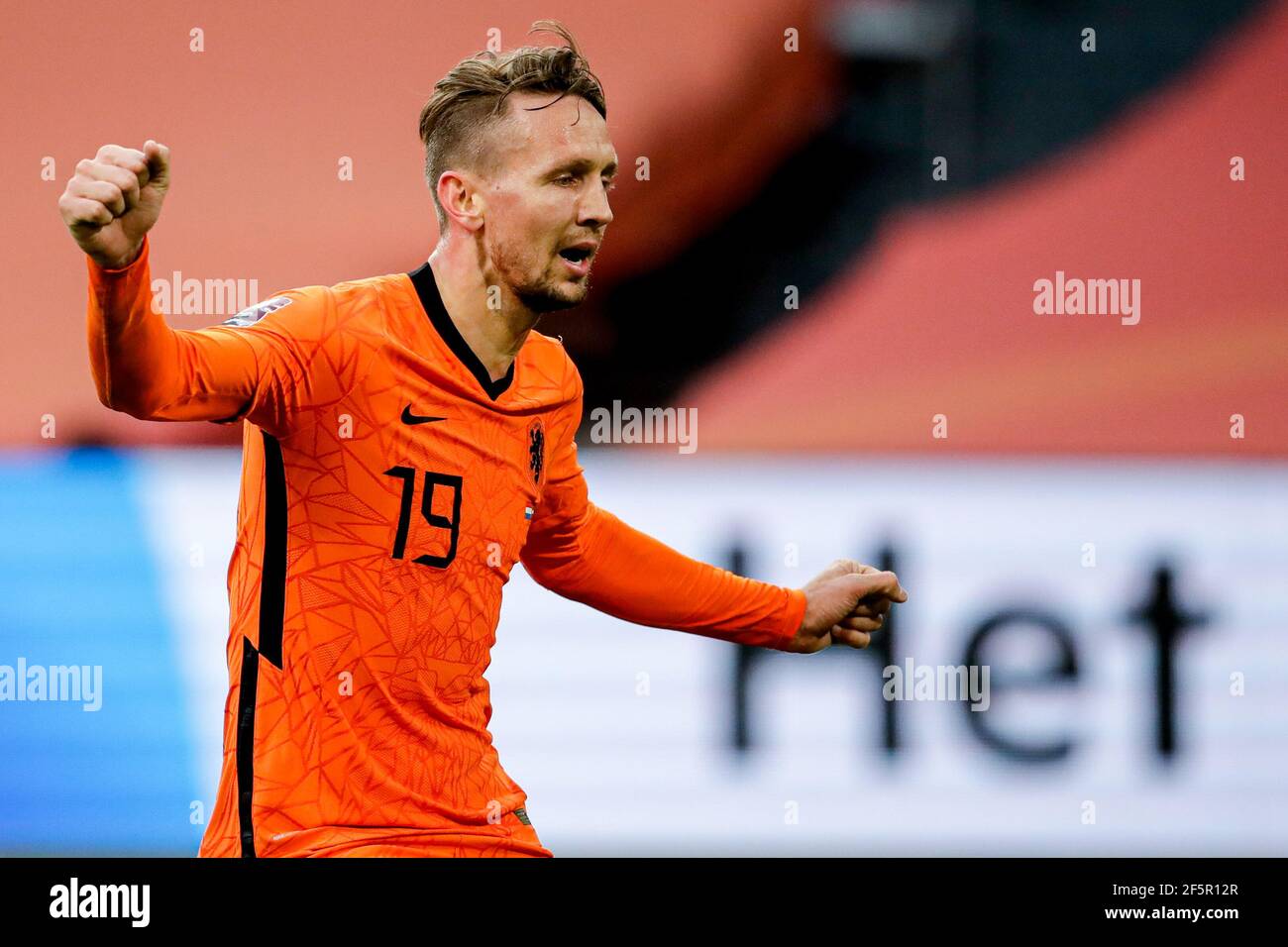 AMSTERDAM, PAESI BASSI - MARZO 27: Luuk de Jong dei Paesi Bassi durante la Coppa del mondo FIFA 2022 Qualifier Qatar tra Paesi Bassi e Lettonia Foto Stock