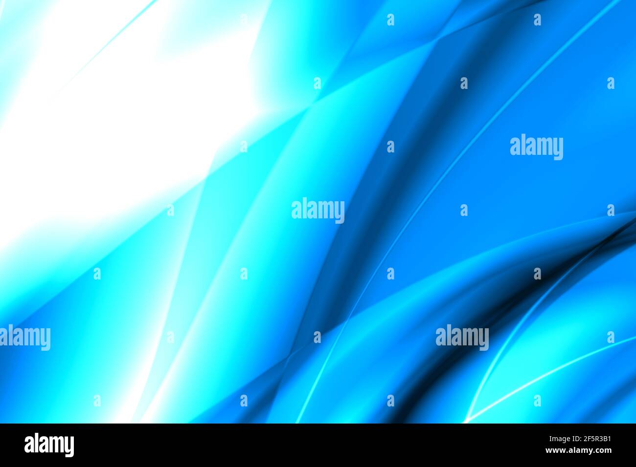 Pittura astratta in blu, turchese e ciano gradazione colore mix formando turchese blu gradiente blu onde. Utilizzato come sfondo per dispositivi mobili. Foto Stock