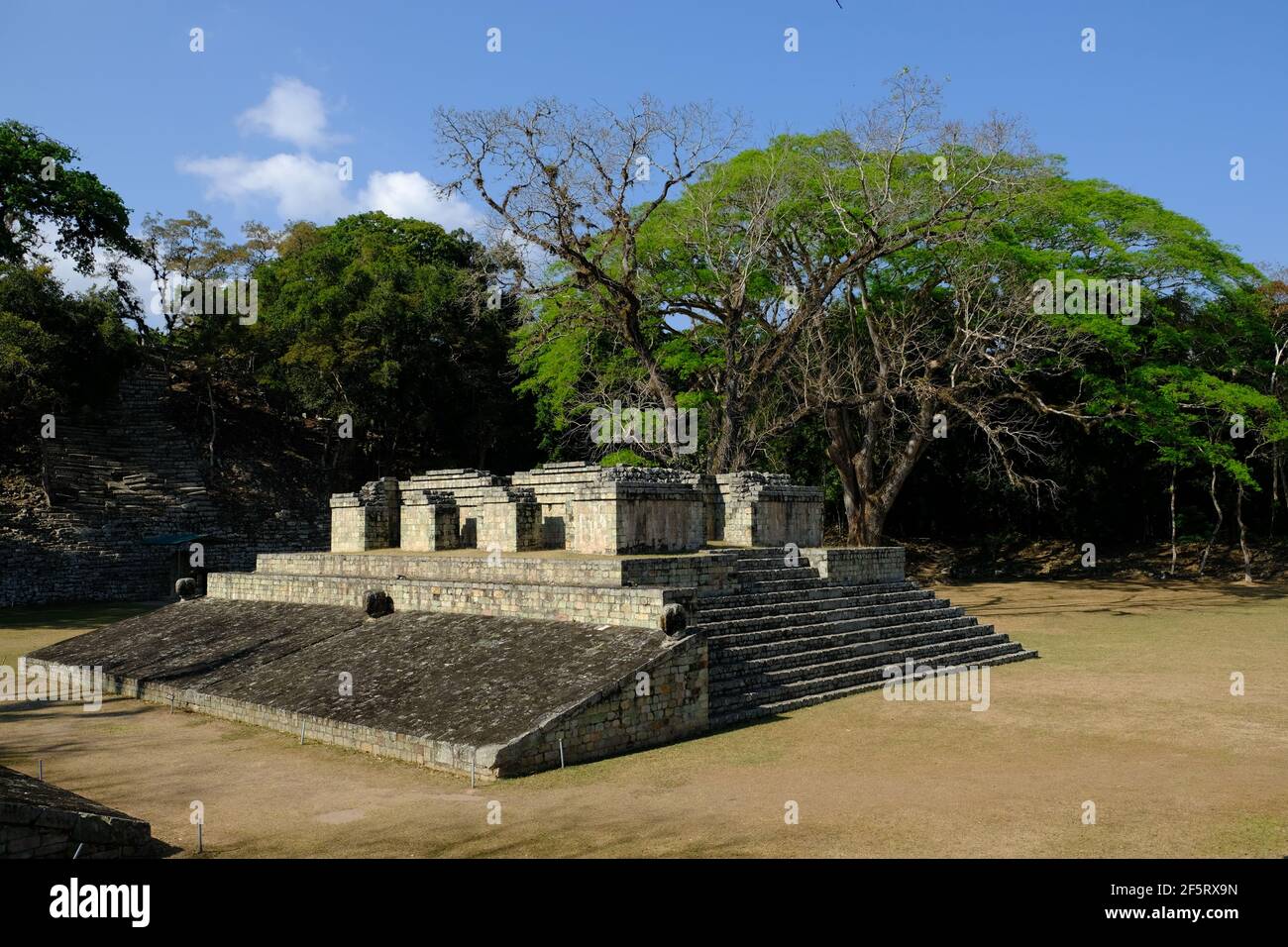 Honduras Copan Ruinas - Sito Archeologico civiltà Maya - campo da baseball Foto Stock