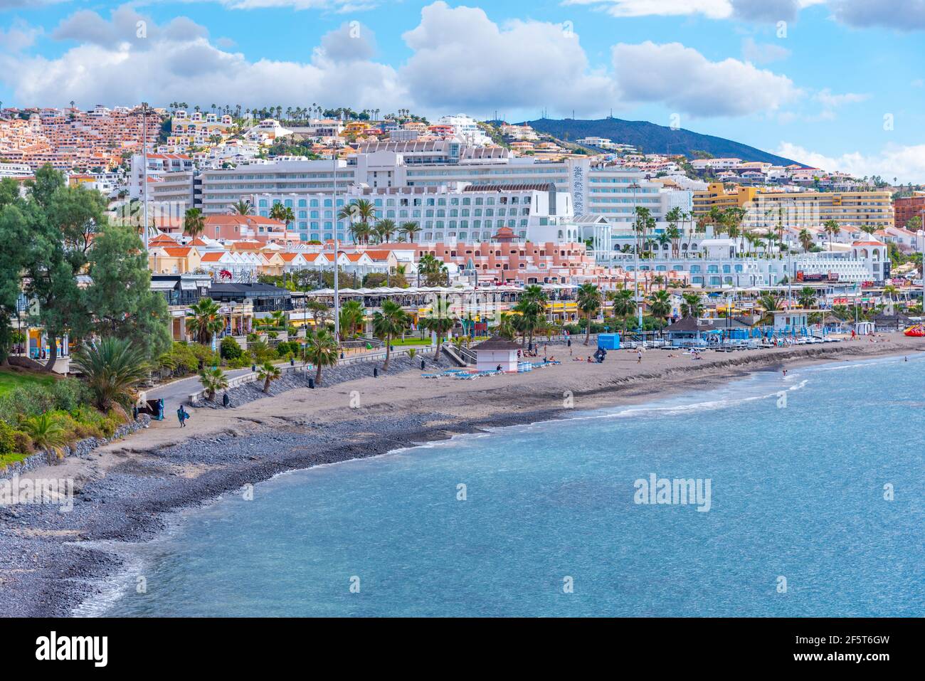 Playa de Fanabe a Tenerife, Isole Canarie, Spagna. Foto Stock