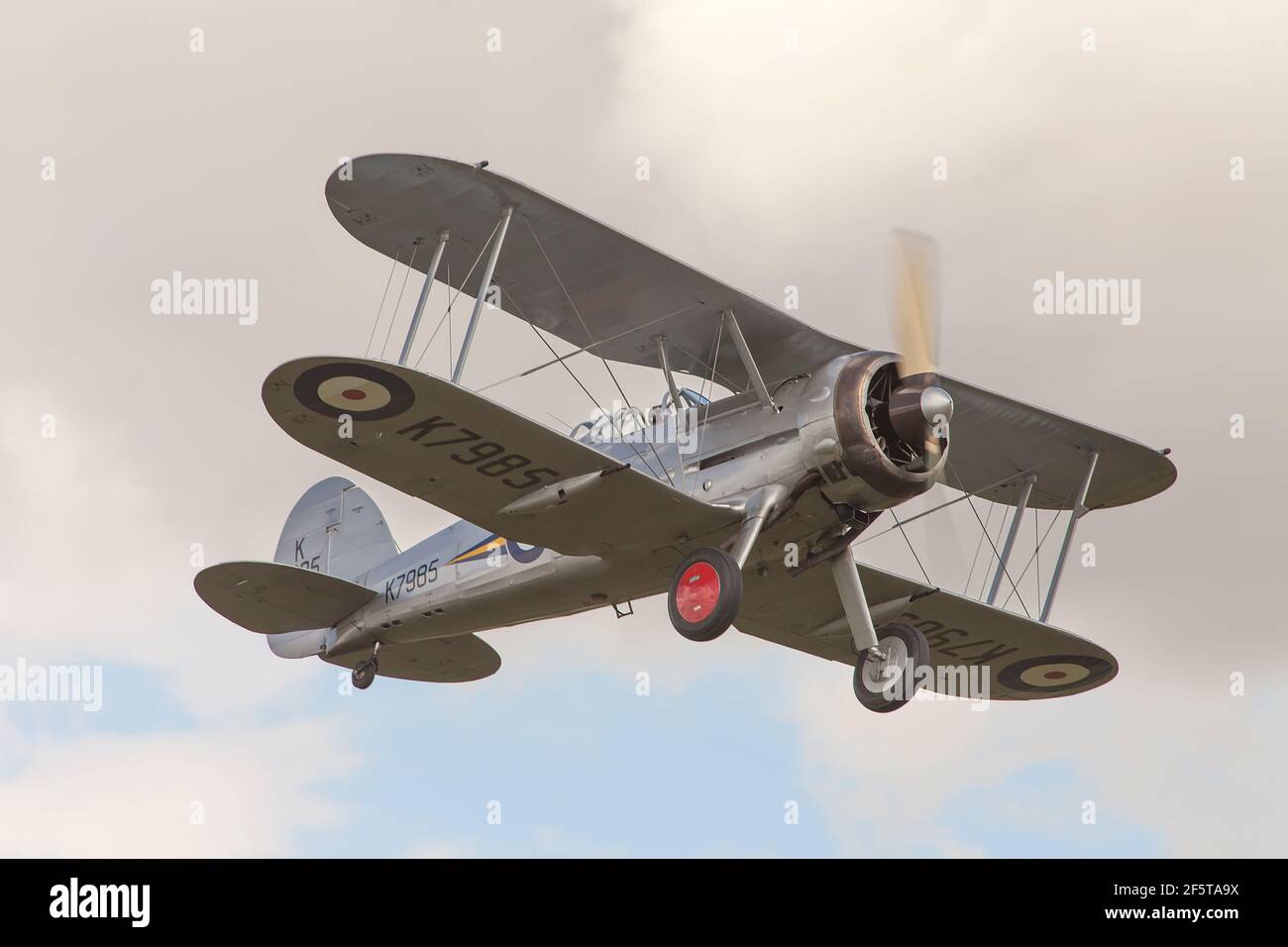 Gloster Gladiator in mostra a Flying Legends Foto Stock