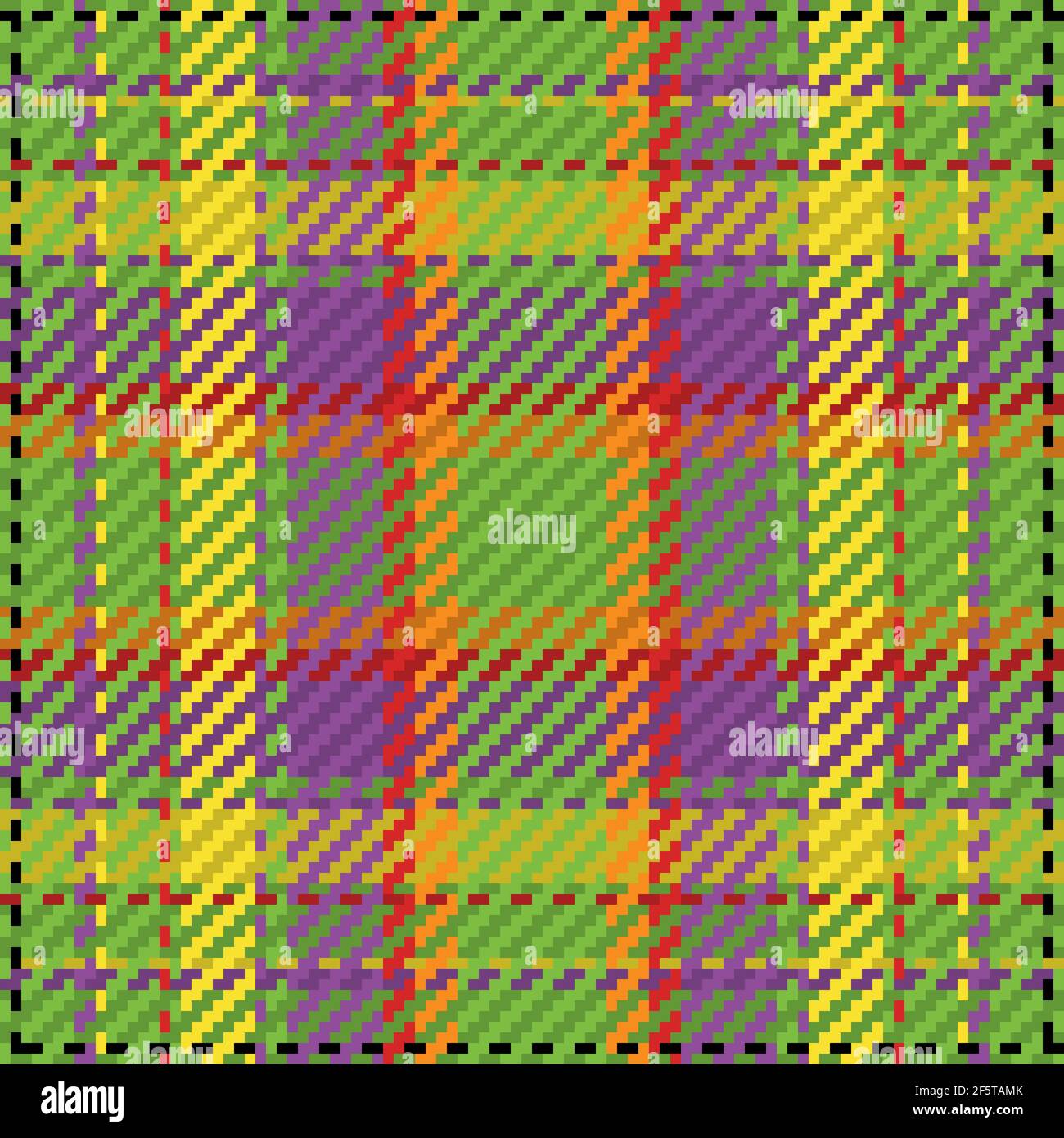 Motivo senza cuciture di motivo scozzese tartan plaid. Sfondo ripetibile con texture del tessuto di controllo. Sfondo vettoriale piatto di stampa tessile a strisce. Illustrazione Vettoriale