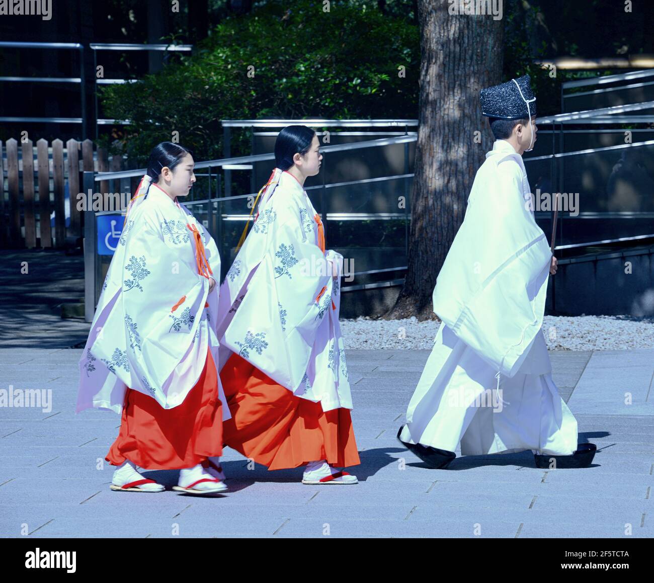 Tokyo, matrimonio al tempio Menji Foto Stock