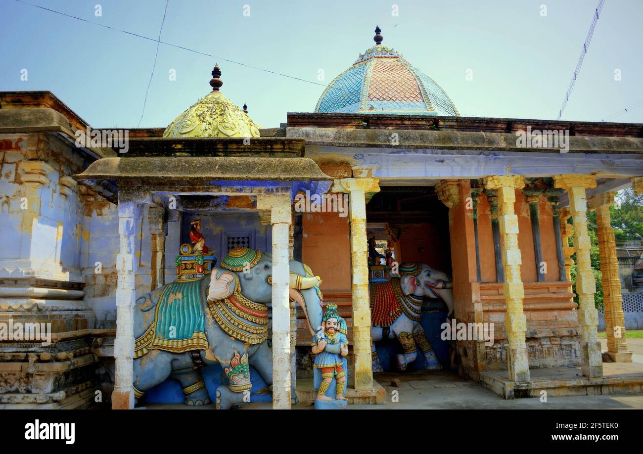 TEMPLI DI KUMBAKONAM Foto Stock