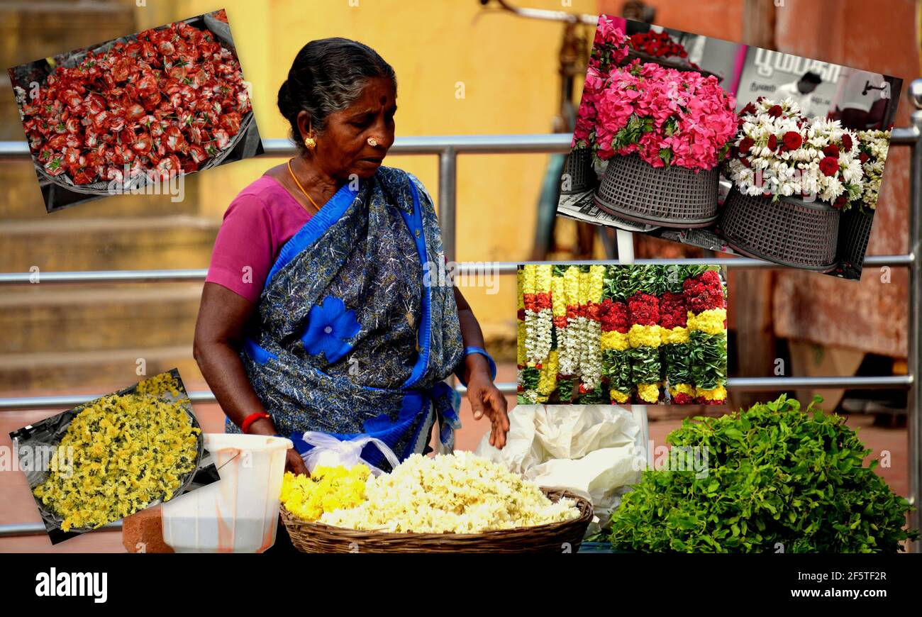 TEMPLI DI KANCHIPURAM Foto Stock