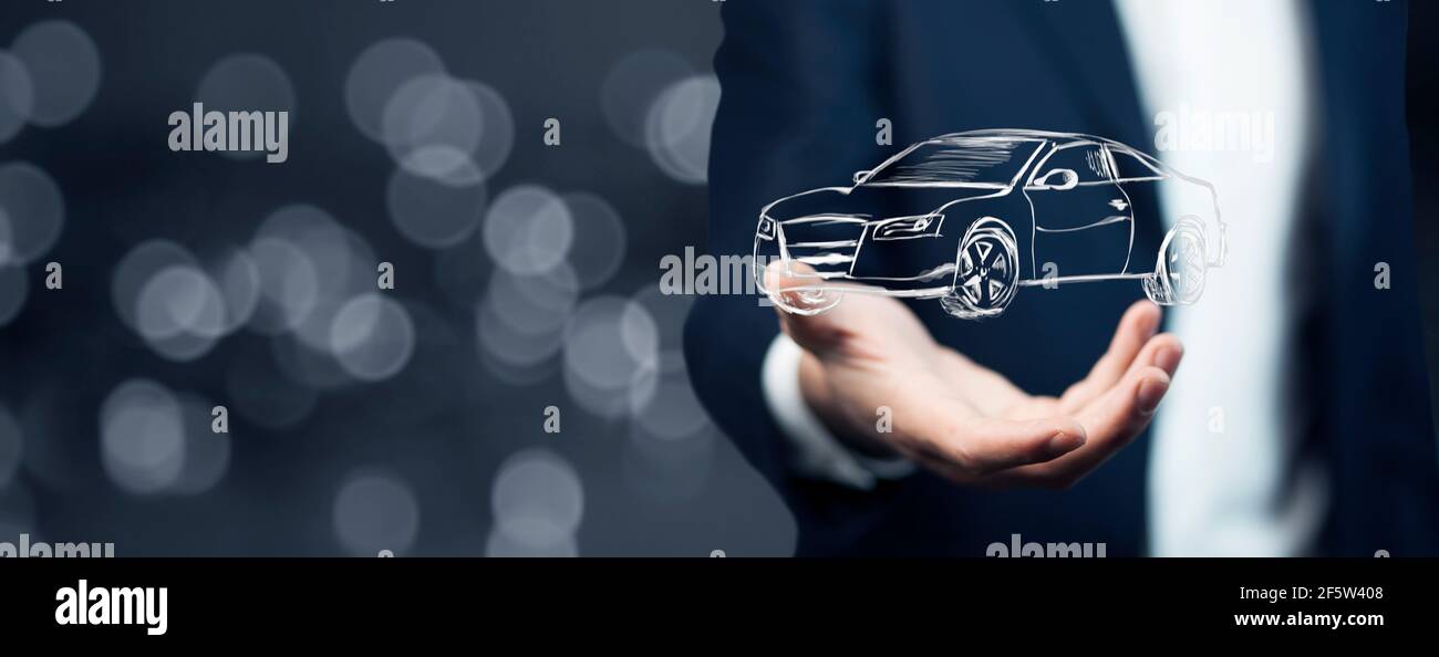 Ampia composizione banner con bokeh in background. Foto Stock