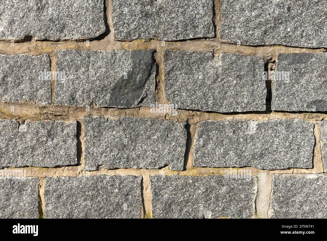 Muro di pietre di granito, Strulktur, Baviera, Germania Foto Stock