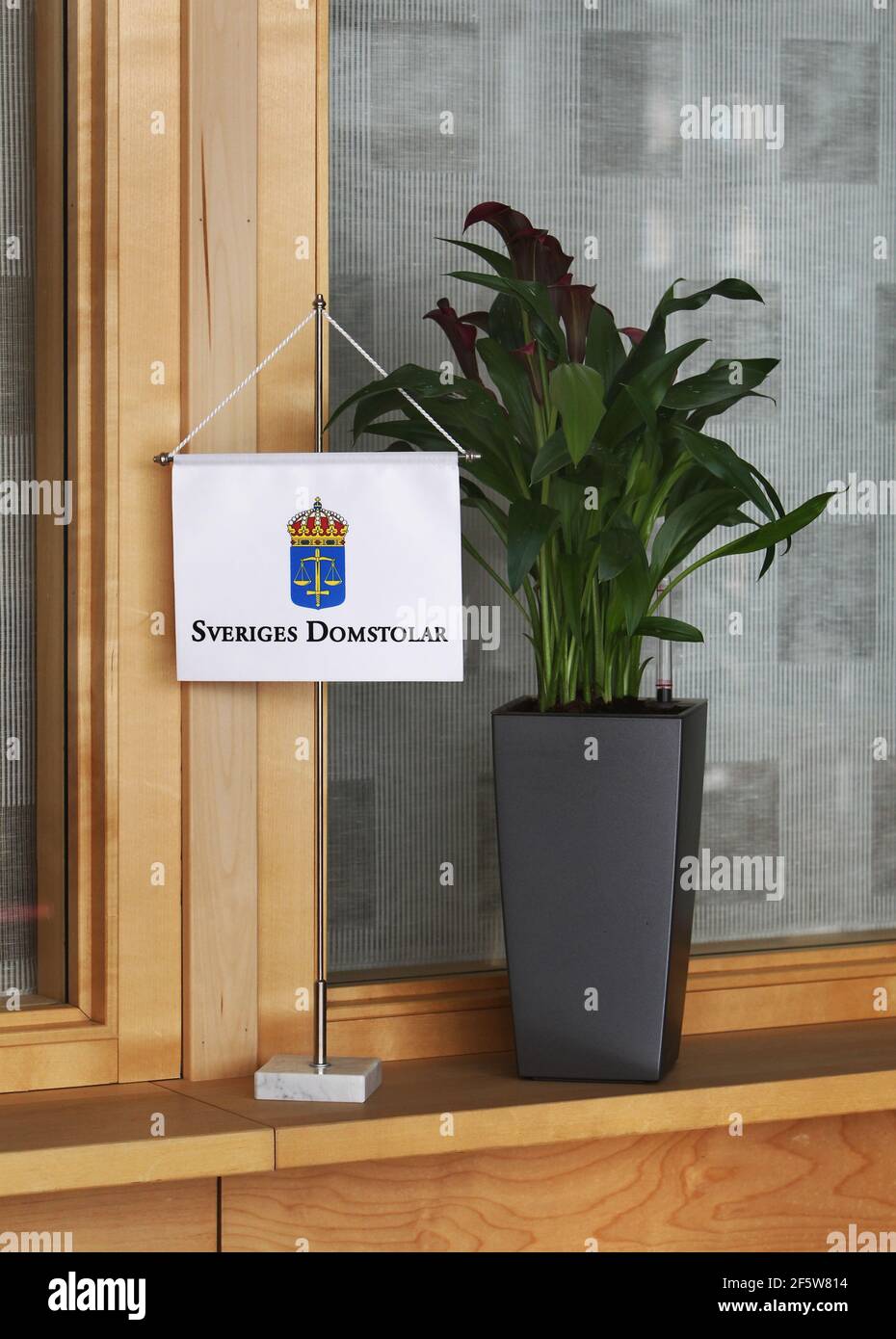 Foto interna al tribunale distrettuale di Linköping. Foto Stock