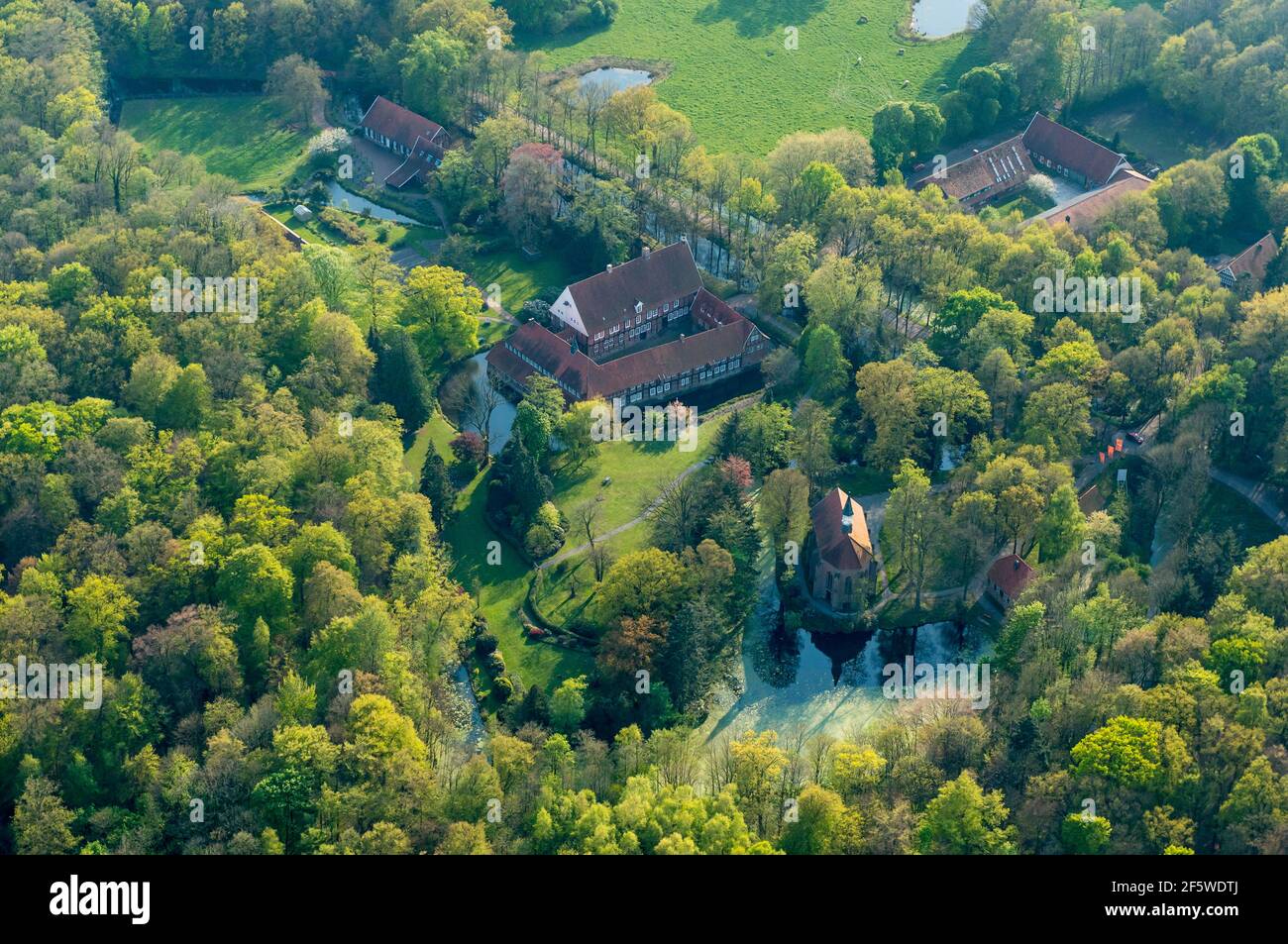 Monastero del Castello di Dinklage, Dinklage, Contea di Vechta, bassa Sassonia, Germania Foto Stock