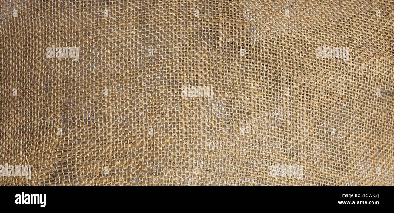 Tela marrone hessian texture utili come uno sfondo Foto Stock