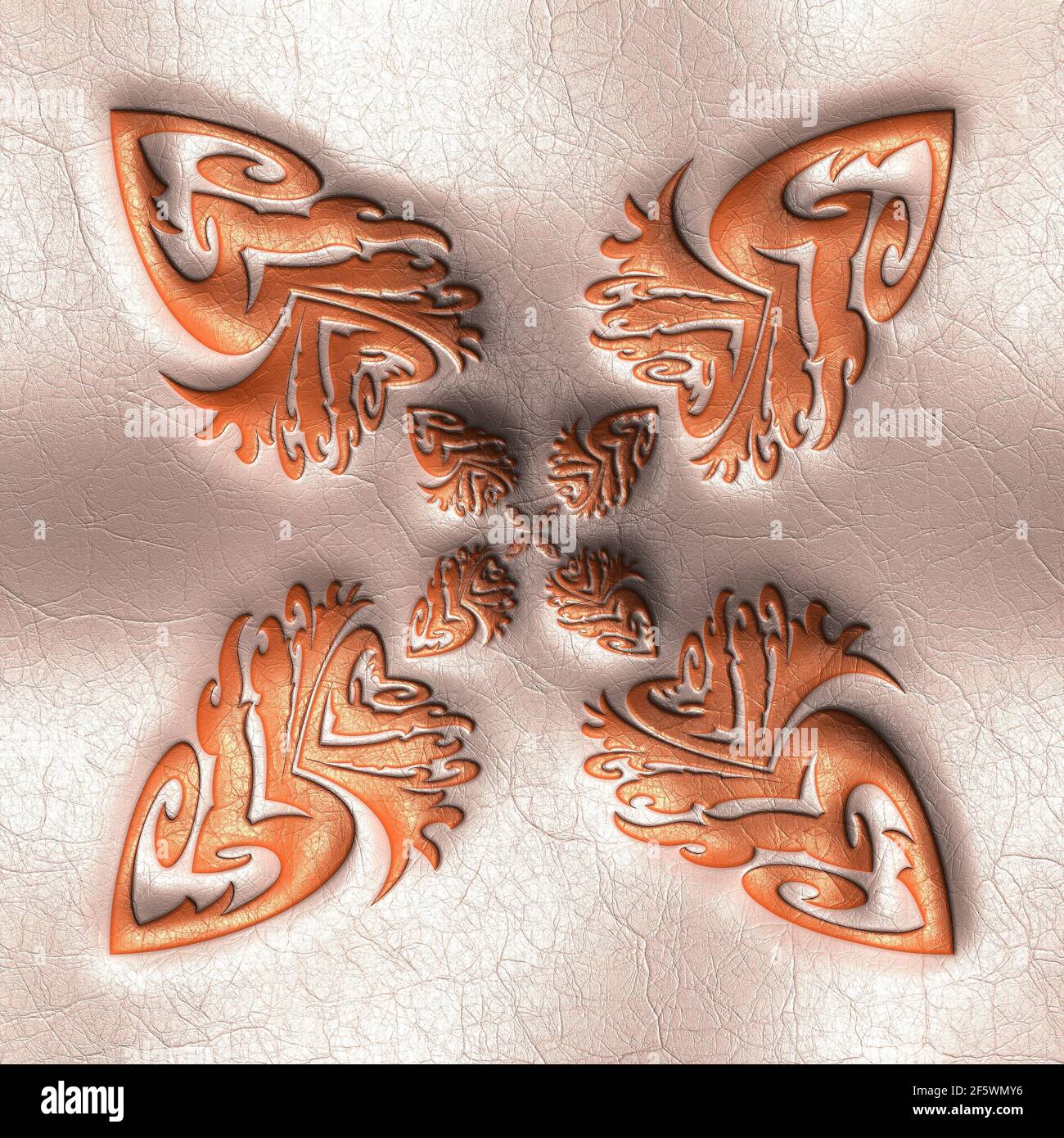 Elegante piastrella di fondo con motivo in rilievo su pelle Foto Stock