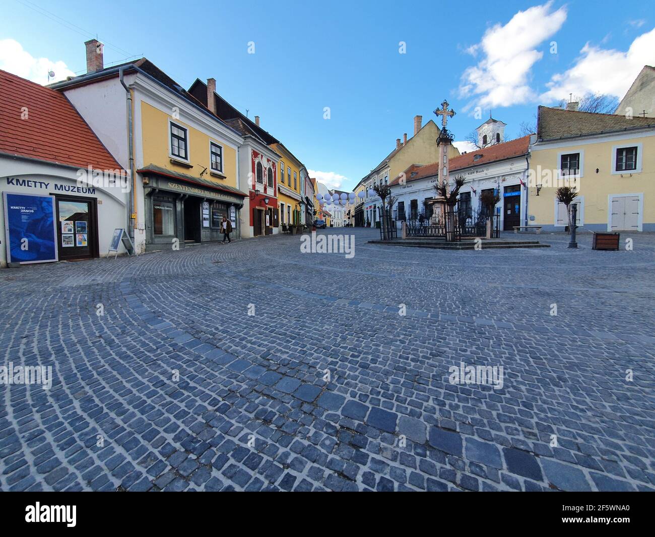 02.18.2020 - Szentendre, Ungheria: È una città sulla riva del fiume nella contea di Pest Foto Stock
