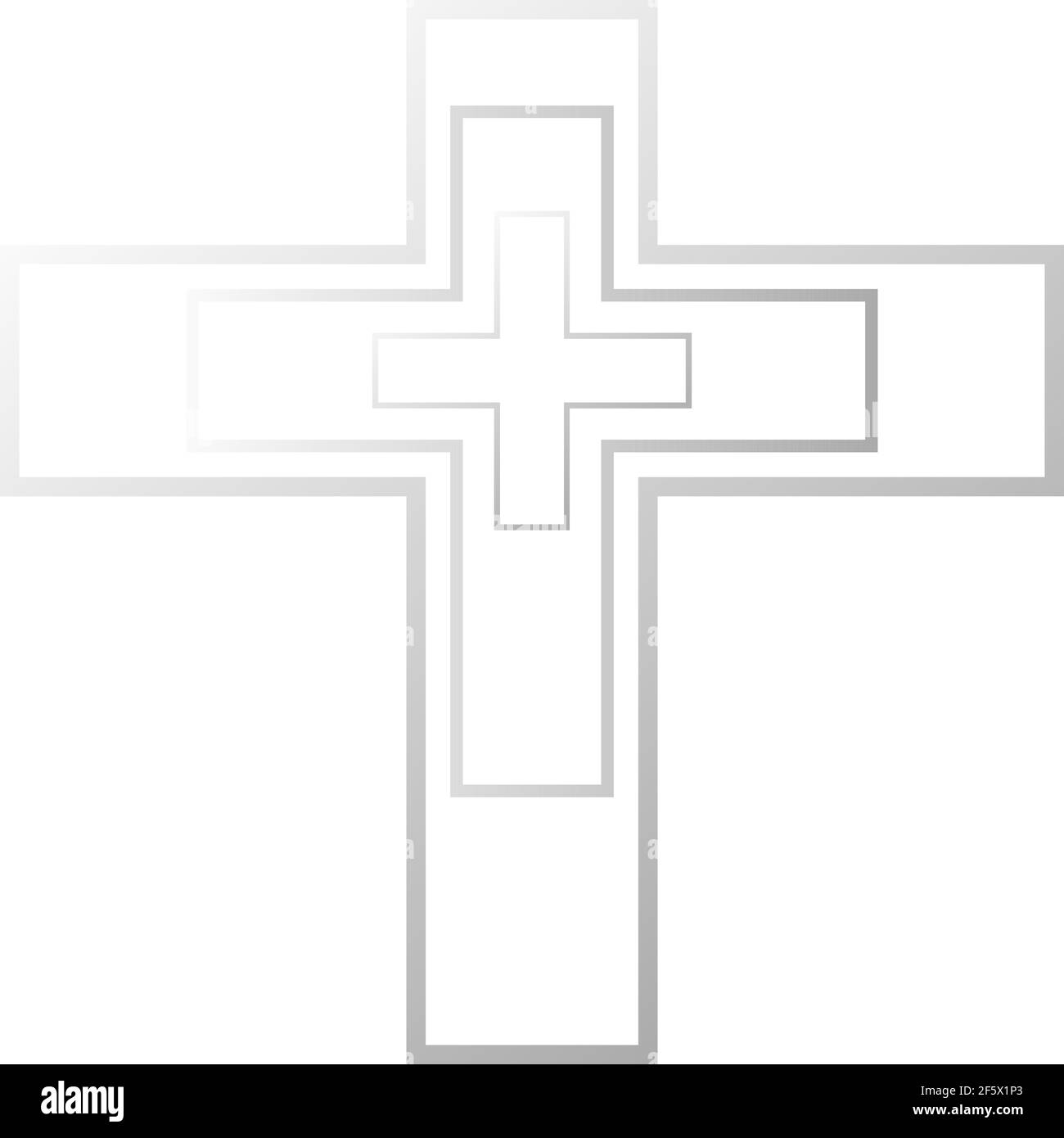 Simbolo a croce, segno e icona. Croce cristiana - illustrazione vettoriale di stock, grafica clip art Illustrazione Vettoriale