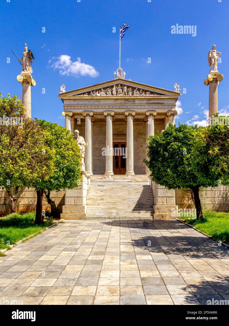 Accademia di Atene, Atene, Grecia. Foto Stock