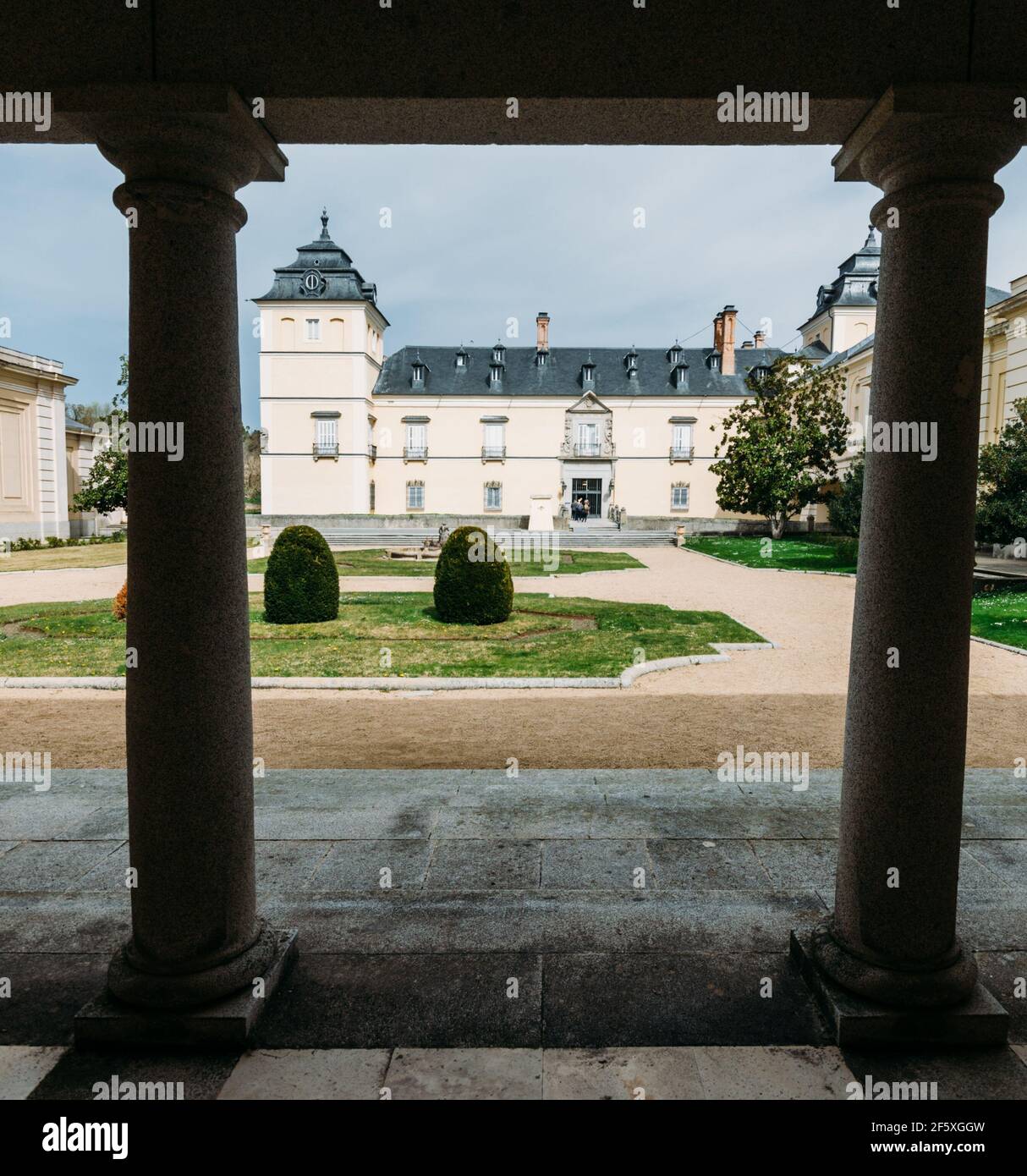 Palazzo reale del Pardo a Madrid, Spagna. Foto Stock