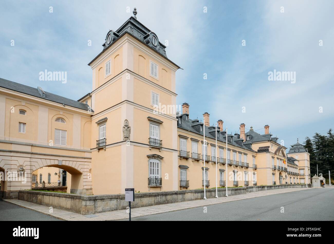 Palazzo reale del Pardo a Madrid, Spagna. Foto Stock