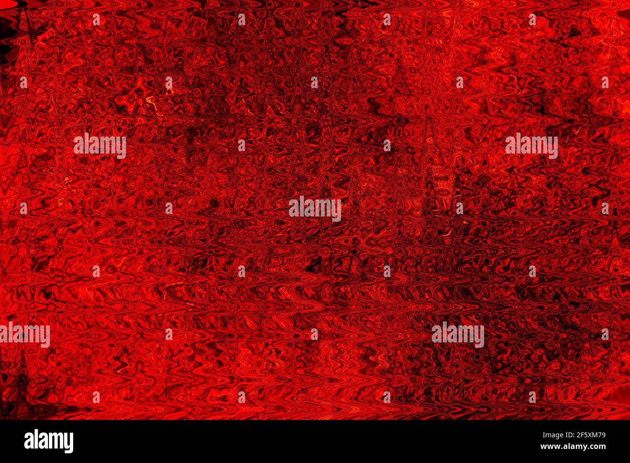 Sfondo astratto di forme e linee ondulate di colore rosso Foto Stock