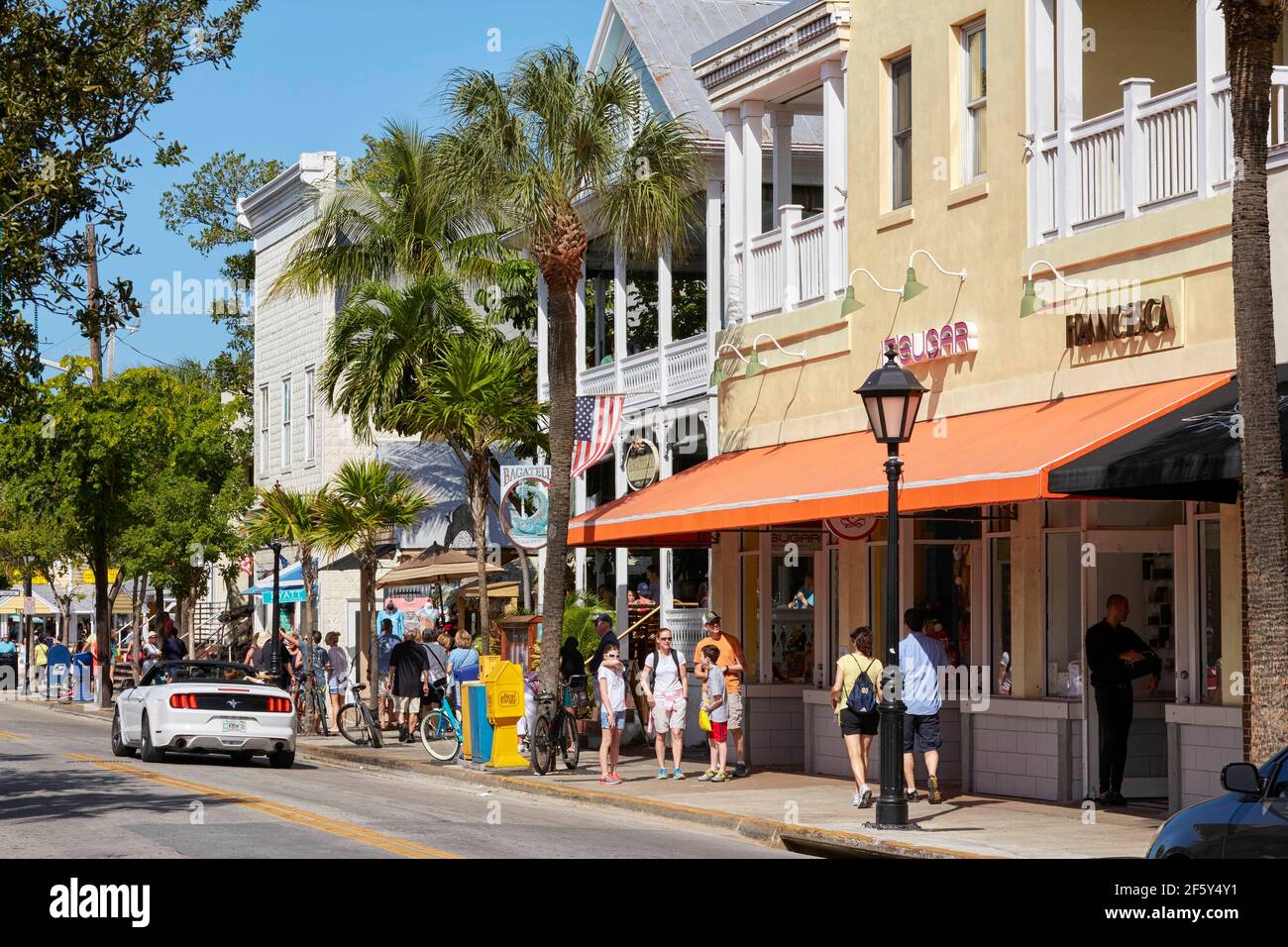Duval St a Key West Florida USA Foto Stock