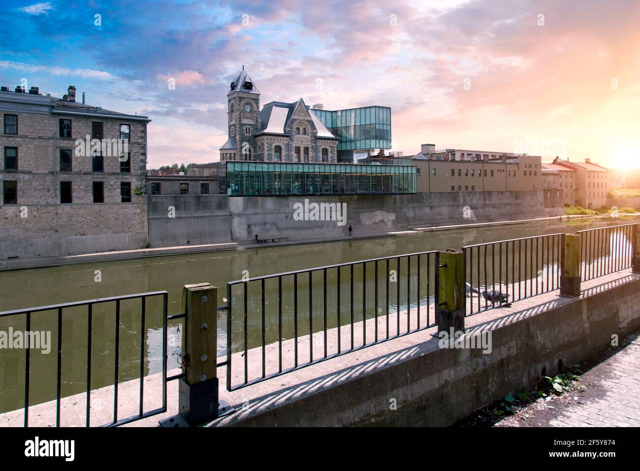 Centro storico della città di Cambridge, Ontario, Canada Foto Stock