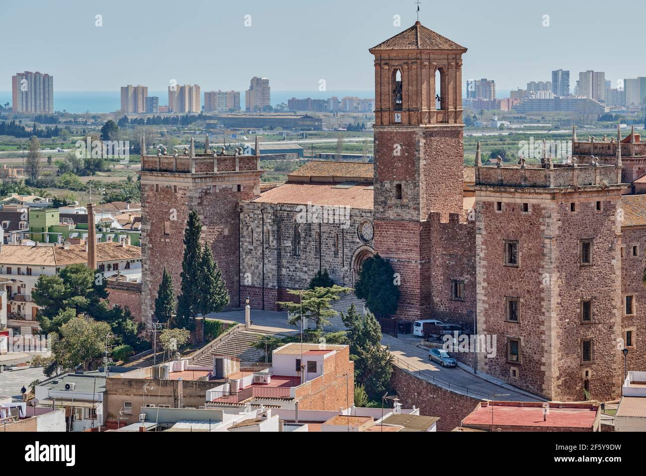 Monastero di Santa María, dichiarato monumento storico-artistico nazionale (patrimonio di interesse culturale) a El Puig, Valencia, Spagna, Europa Foto Stock