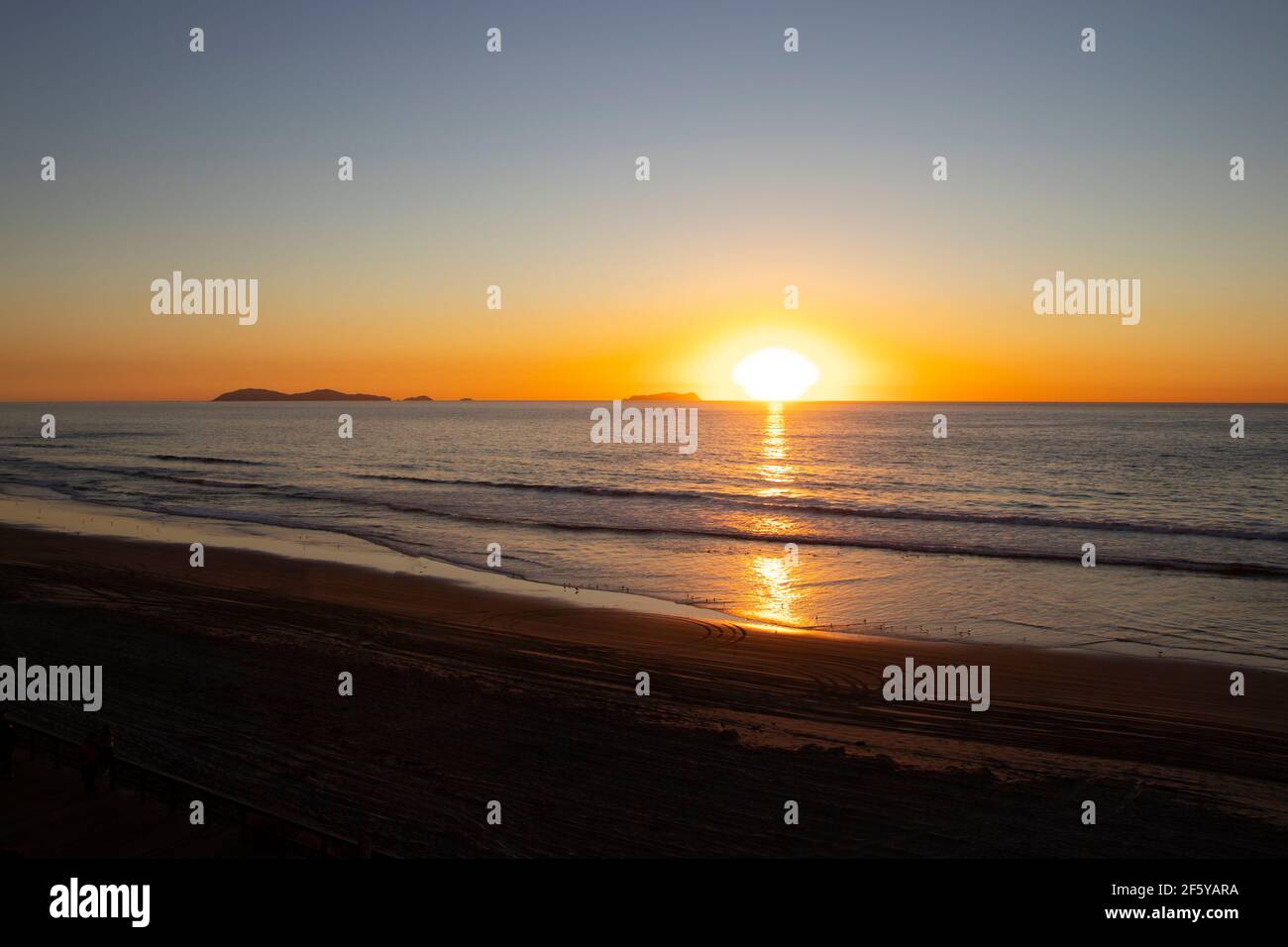 Playas de Tijuana tramonto Foto Stock