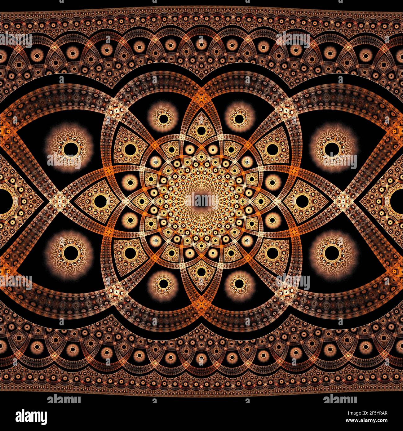 Flame Fractal Geometric Design Foto Stock