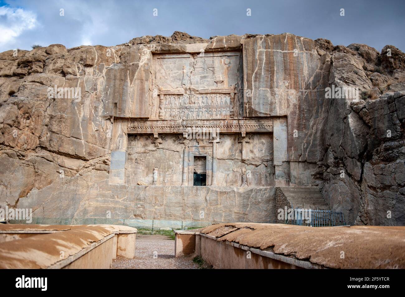 Tomba di Artaserse II Mnemon a Persepolis, l'antica capitale cerimoniale dell'impero achemenide in Iran Foto Stock