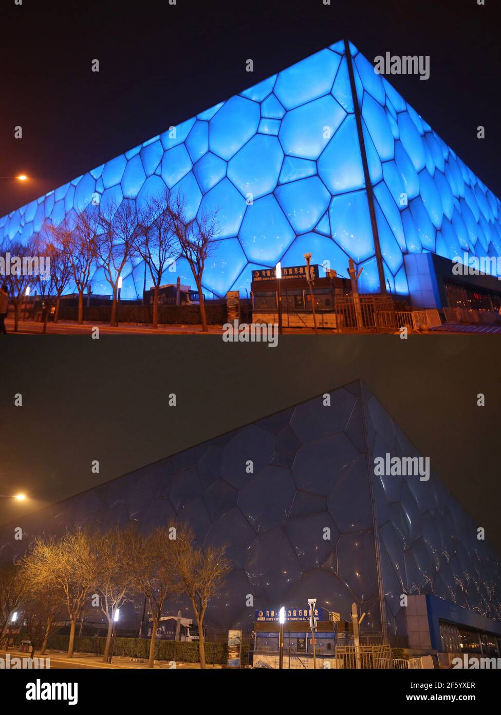 Pechino, Cina. 27 Marzo 2021. Gli edifici simbolo di Pechino spengono la luce per un'ora per rispondere alla chiamata di 'Earth Hour' a Pechino, Cina il 27 Marzo, 2021.(Photo by TPG/cnsphotos) Credit: TopPhoto/Alamy Live News Foto Stock