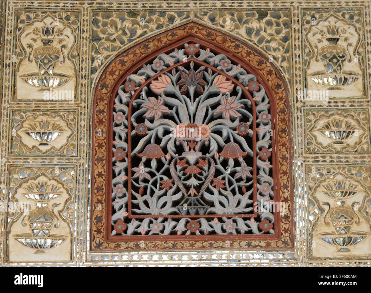 Il bello forte Amber vicino Jaipur, India. Foto Stock