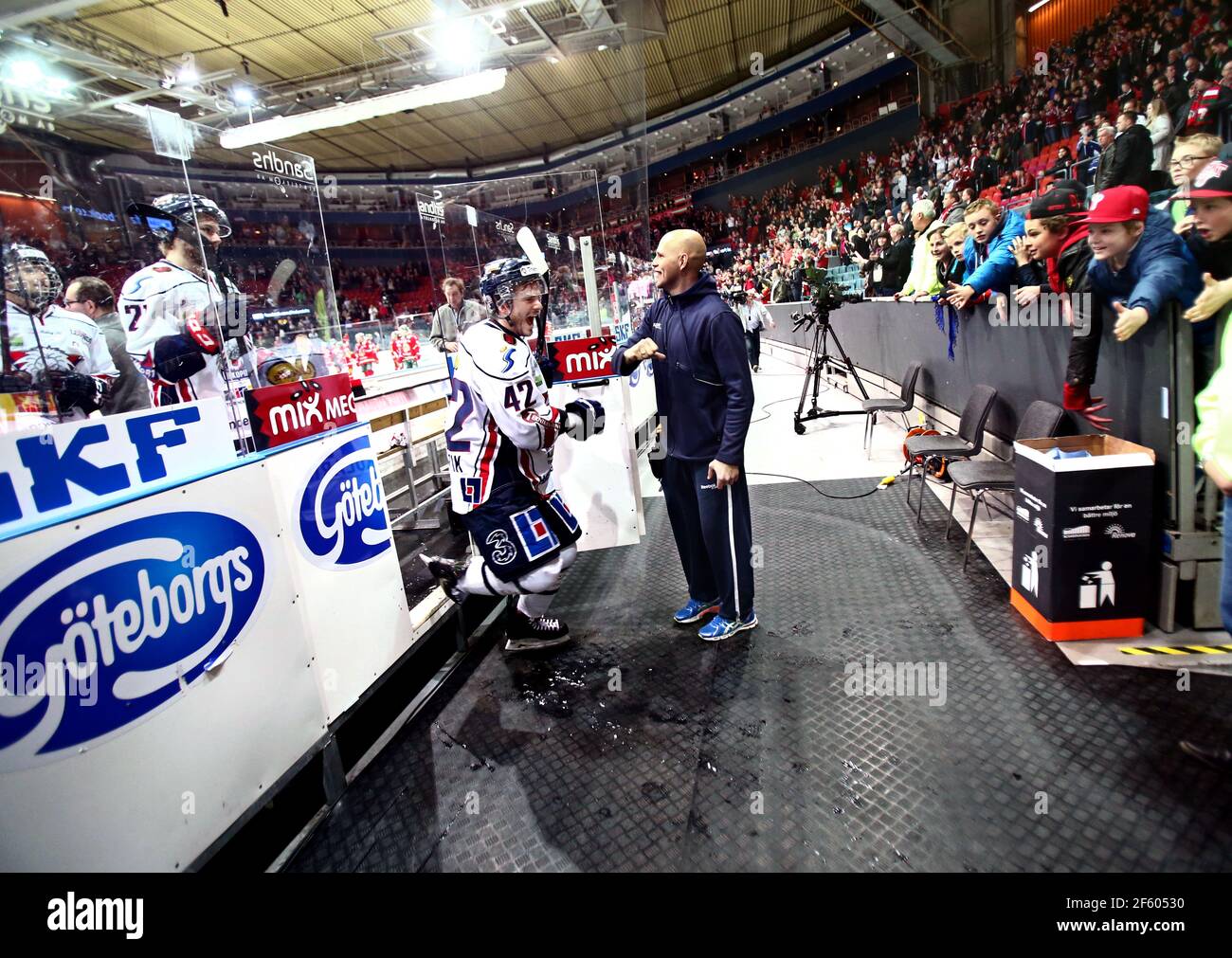 42 Chad Kolarik, club di hockey Linköping. Foto Stock