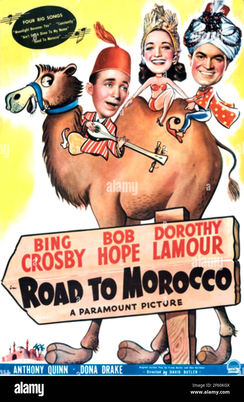 ROAD TO MOROCCO 1942 Paramount Pictures FGIM con Bing Crosby, Dorothy Lamour e Bob Hope Foto Stock