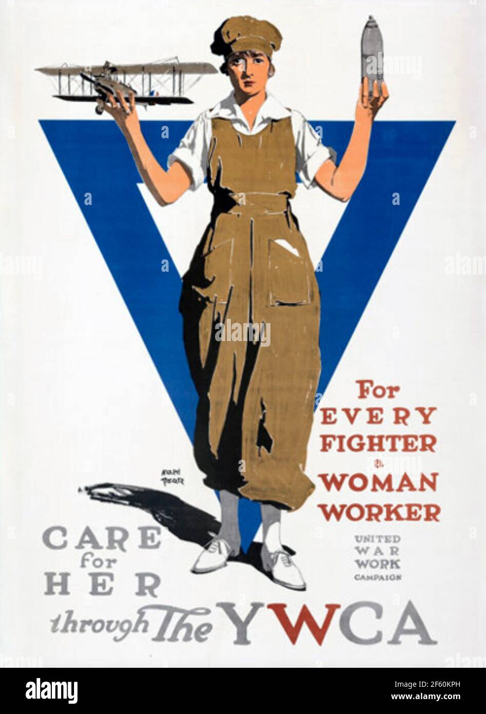 POSTER DI RECLUTAMENTO AMERICAN YWCA 1919 Foto Stock