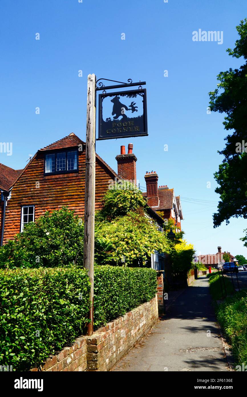 Pooh Corner, accanto alla House at Pooh Corner, Hartfield, East Sussex, Inghilterra Foto Stock