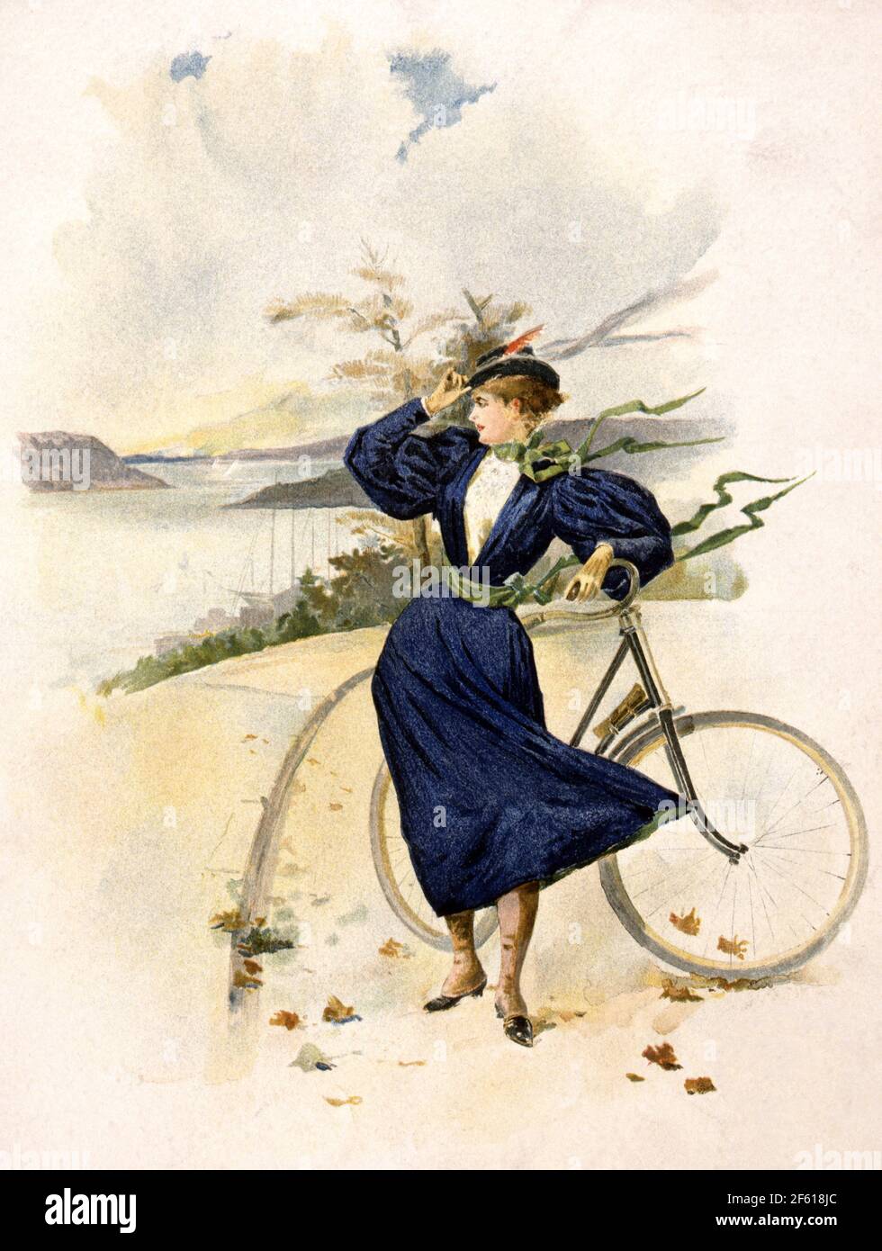 Miss Riverside Drive out for A Ride, 1896 Foto Stock