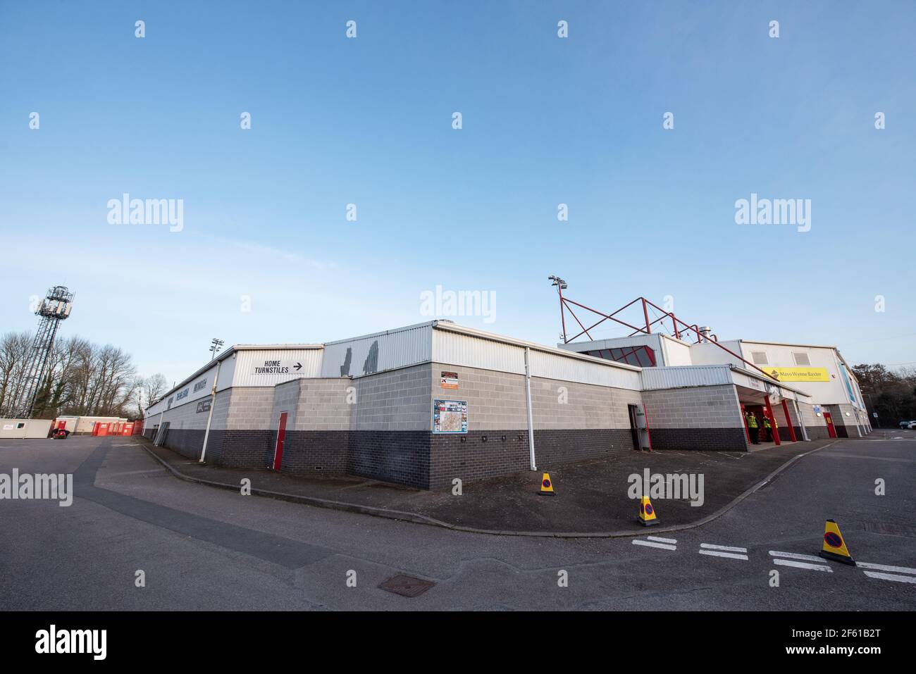 Il Broadfield Stadium (il People's Pension Stadium). Crawley Town FC. Foto Stock
