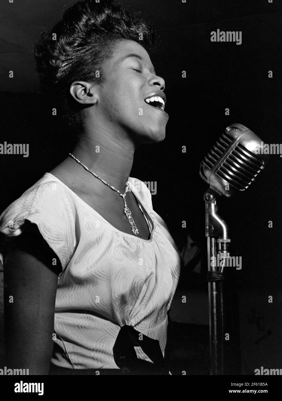 Sarah Vaughan, cantante jazz americano Foto Stock
